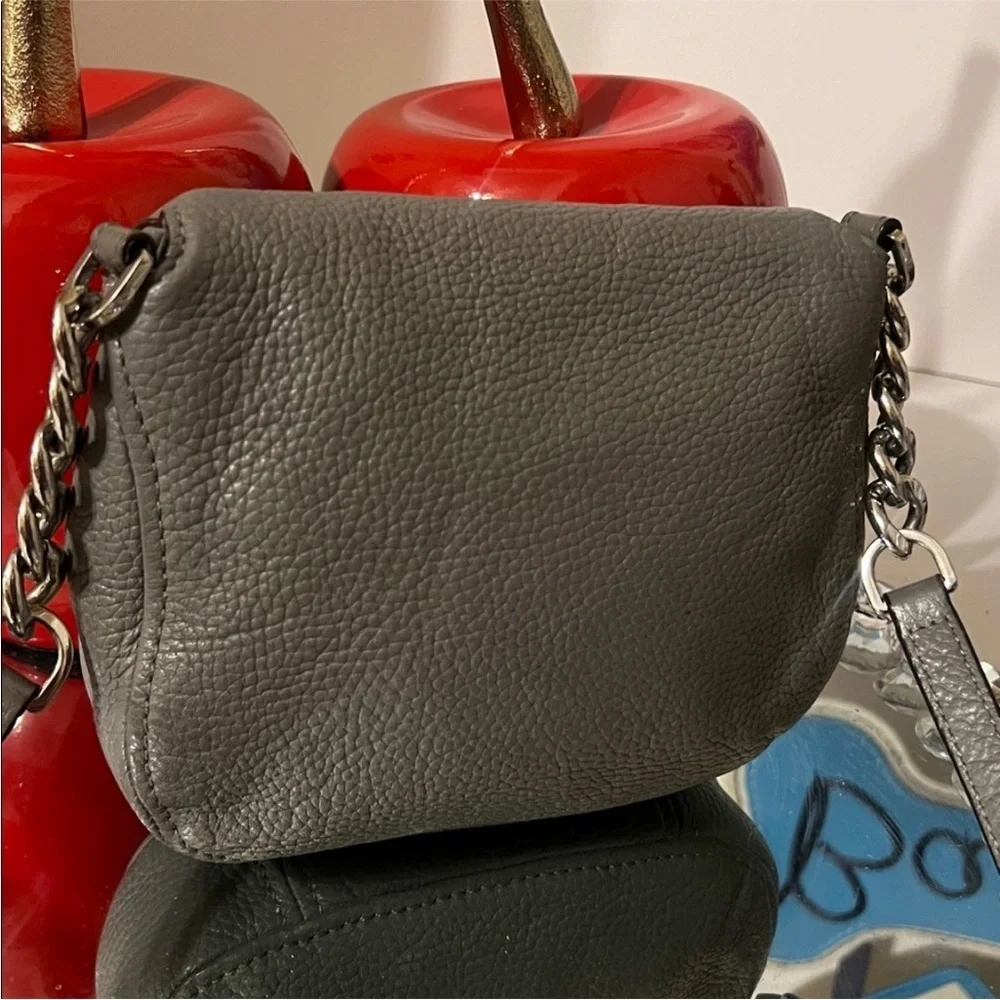 Michael Kors Pebble Gray Leather Crossbody Bag